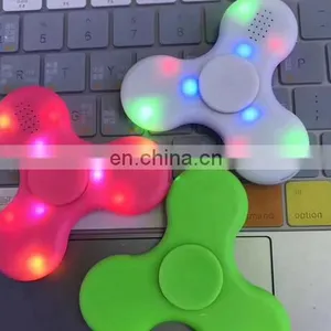 New Arrival 4 Colors Hand Spinner + Bluetooth Speaker LED Light Flash Toy Tri Fidget Finger Spinner thumbnail-1