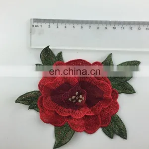2017 Small Size 3D Tridimensional Red Rose Patch/ Applique XY-12 thumbnail-4