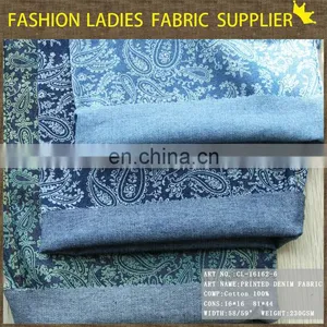 2014 China Textile 100%cotton Denim Fabric ,discharge Print Print Denim Fabric thumbnail-1