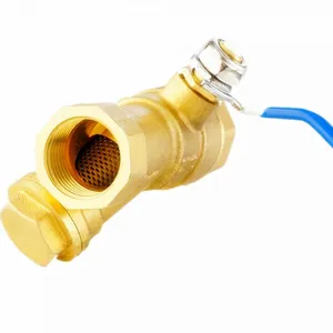 ML-2034 Y Type Long Handle Brass Filter Ball Valve thumbnail-2