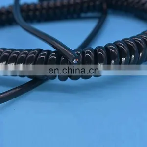 Spring Wire Coiled Cable/telephone Spring Cable Low Voltage Flexible Retractable Spiral Spring Coiled Cable thumbnail-1