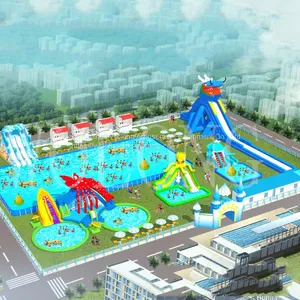 Adult Water Park Equipment Inflatable Water Park For Sale thumbnail-1