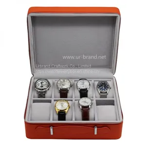2 Bits 8 Bits 12 Bits PU Leather Watch Zipper Bag Portable Jewelry Storage Box Gift Box thumbnail-1