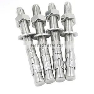 Zinc Galvanized Steel Expansion Anchor Heavy Duty M10 Wedge Anchor Through Bolt M6-m12 thumbnail-2
