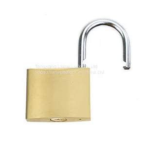 High Quality Anti Cut Anti Rust Solid Brass Body Hardened Shackle Brass Padlock Medium Type Safety Padlock for Outdoor thumbnail-5