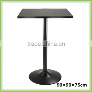 Modern New Design Black Wood Square Dining Table Model thumbnail-1