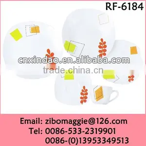 Custom Print Round Shape 20pcs Ceramic Dinnerware Angel Design for Daily Use thumbnail-1