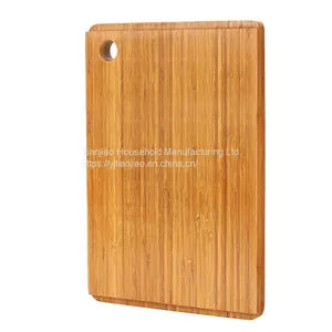 Wholesale Larger Bamboo Chopping Board With Juice Groove Have Hole Thick Kitchen Food Serivng Charcuterie Cutting Boards thumbnail-3