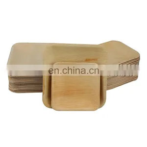 Biodegradable Natural Bamboo Square Areca Disposable Palm Leaf Plates thumbnail-4
