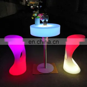 Bar Furniture Party Hire Table Hookah Lounge Seating Plastic Cocktail Tables Portable Bar Counter Led Party Tables thumbnail-2