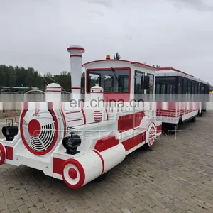 58 Seats Diesel Type Trackless Train Park Tourist Train Without Rail thumbnail-3