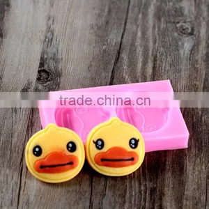 F0677 Cute Duck Fondant Cake Decor Silicon Mould Handmade Chocolate Candy thumbnail-5