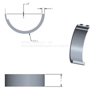 Ultra Thin Small Curved Rechargeable Lithium Polymer Battery Customized for Smart Wearable Technology thumbnail-1