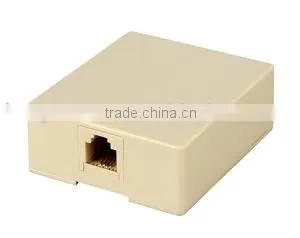 RJ45/RJ11 Telephone RJ45 8P8C Telephone Rosette Box Ivory ColorSurface Box thumbnail-1