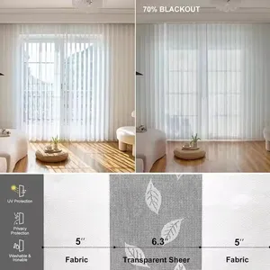 Luxury Persianas Y Cortinas Blackout Smart Motorised Motor Door Windows Vertical Sheer Blinds Shade thumbnail-2