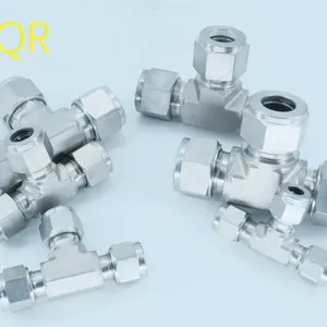 Top Sale Npt Bspp Bspt Stainless Steel Compression Fittings and Double Ferrule Tee Fittings 1/8in to 1in and 2mm to 25mm OEM&ODM thumbnail-2