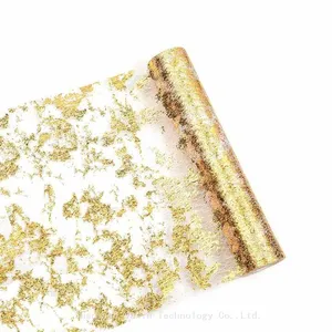 Polyester Glitter Metallic Gold Table Runner 11x108