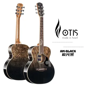 36inch Otis Guitar Instrument Colorful Guitar AM-Black Mini Guitar Travel Acoustic Guitar Wholesaler thumbnail-1