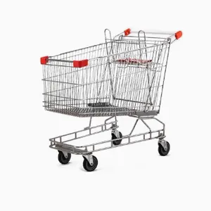 Factory Manufacturer Customized Hand Shopping Cart Metal Supermarket Trolley Cart thumbnail-3