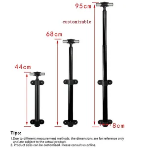 Customized Aluminum Alloy Material Manufacturer Wholesale Vegetable Basket Single Pull Rod Three Section Telescopic Pull Rod thumbnail-4