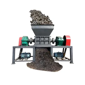 Industrial Paper Shredder Scrap Metal Auto Parts Plastic Rubber Shredder for Large Waste thumbnail-1