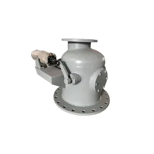 High Quality JQ641FM Ceramic Lined Feed Valve Carbon Steel Three-way Feed Valve Flange Bell Cover Flap Feed Valve thumbnail-4