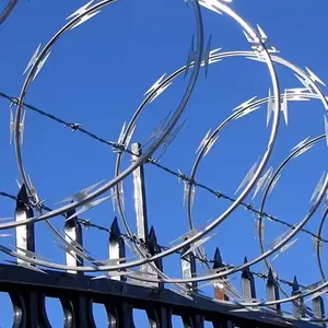 Razor Wire/cone-belly Razor Wire, Suitable for Security Fencing/galvanized Wire Mesh thumbnail-2
