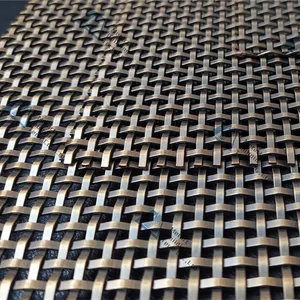 Special Offer: Bronze-colored Metal Decorative Mesh Partitions, Suitable for Hotels, Restaurants, and Elevator Curtain Walls. thumbnail-1