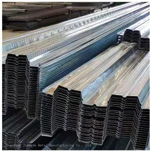Galvanized Open Floor Deck Sheet 0.8mm-1.2mm Thickness Corrugated Composite Steel Decking thumbnail-1
