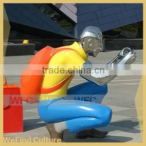 Metal Stainless Steel Welded Figure Sculptures for Plaza thumbnail-2