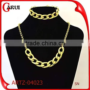 Woman Jewellery 2016 Big Necklace Dubai Gold Jewelry Set thumbnail-1