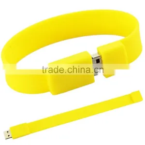 Bulk Cheap Colorful Silicon USB Flash Bracelet as Birthday Gift thumbnail-3