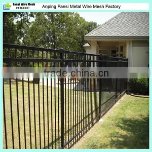 3 Rails Powder Coated Commercial Black Pool Fence for Sale thumbnail-6