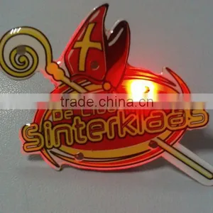 2016 Hot Selling Glow In The Dark Flashing Colorful Led Pin Brooches thumbnail-1