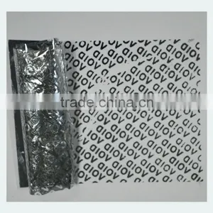 Anti-counterfeiting VOID Silver Polyester Labels thumbnail-2