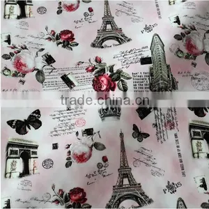 Eiffel Tower Action Leather PVC Leather Faux Leather Fabric With Printed Pattern thumbnail-1