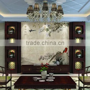 Customized Design Wonderful Printing For Glass High Quality TV Background Glass Wall thumbnail-1