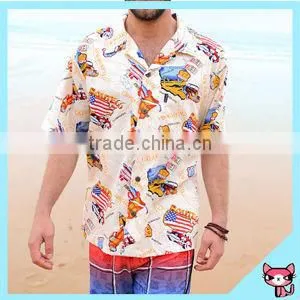 100% Cotton Hawaiian Costume Set Casual Comfortable Beach Shirts 2XL 3XL Colorful Sunshine China Hawaiian Shirts thumbnail-1