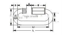 Factory Price Zinc Plated Stainless Steel AISI316 304 Chain Oval Quick Link Carabiner Assories thumbnail-6