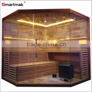 6 Person Luxury Hemlock Crystal Stone Sauna Room (SMT-041LHT) thumbnail-1