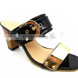 New Fashion Middle Heel Slipper Lady Party Sandals Slipper thumbnail-2