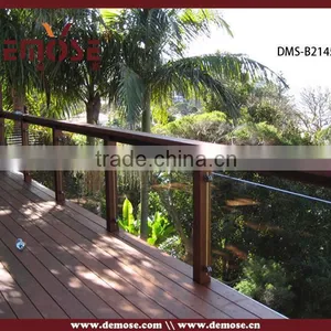 Wood Frame Balcony Glass Railing Molds for Sale thumbnail-1