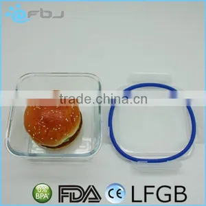Square Microwaveable Borosilicate Glass Container Set thumbnail-3