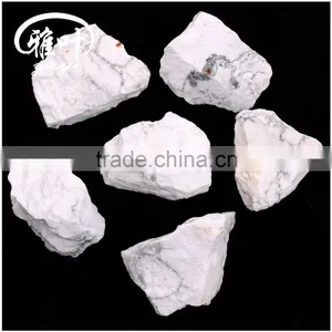 Natural White Howlite Rough Gems Stones for Sale thumbnail-2
