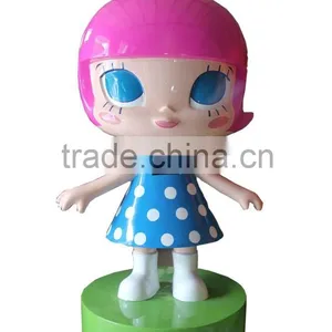 Modern Resin Cartoon Little Girl Garden Statues thumbnail-1