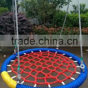 Round Garden Swing Metal Swing for Children Net Swing Babies High Chairs thumbnail-1