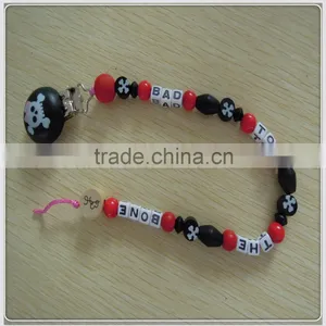 Wholesale Wooden Plastic Baby Pacifier Holder Clips thumbnail-1