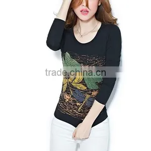 The New T-shirt With Long Sleeves in the Spring and Autumn Render Unlined Upper Garment of Long Sleeve t Shirt Women thumbnail-4