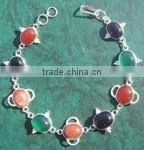 Multi Stone Silver Bracelet thumbnail-1