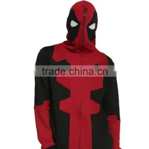 Deadpool Costume Adult Men Hoodie Sweatshirt Deadpool Costume Animation Film Zipper Outerwear Jacket Deadpool Hoodie Costume thumbnail-1